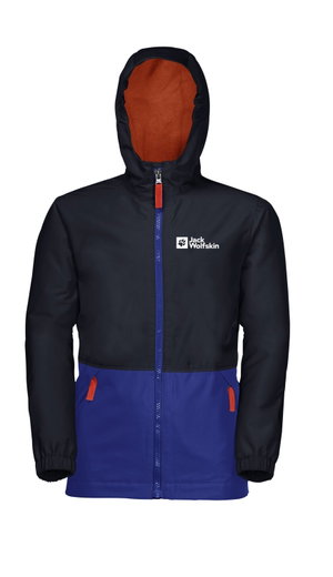 Jack Wolfskin Übergangsjacke Snowy Days (wasser- und winddicht, Fleece-Innenseite) blau Kinder